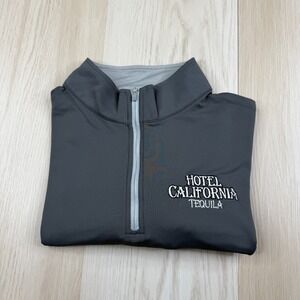 Peter Millar Crown Sport Mens Gray Hotel California Tequila 1/4-Zip Sweatshirt L